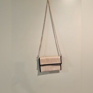 a new day Cream and Black Crossbody Bag